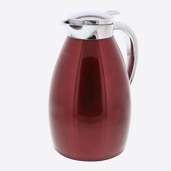 Rixx vacuum flask with glass interior body metallic red 1L