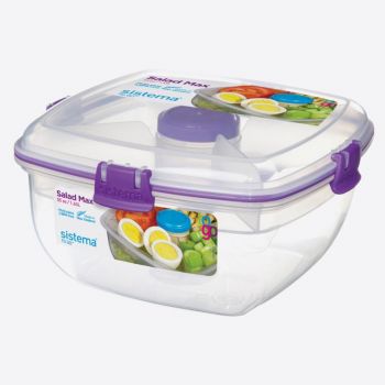 Sistema To Go salad max with container for dressing 1 cutlery 1.63L