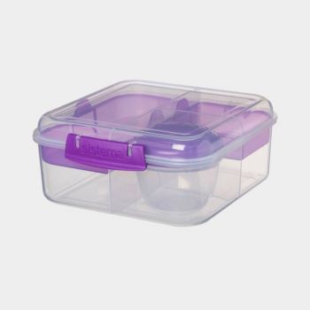 Sistema To Go Bento Cube with 4 compartments & yoghurt pot 1.25L