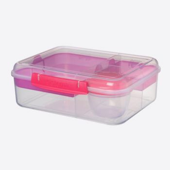 Sistema To Go Bento lunchbox with 4 compartments & yoghurt pot pink 1.65L