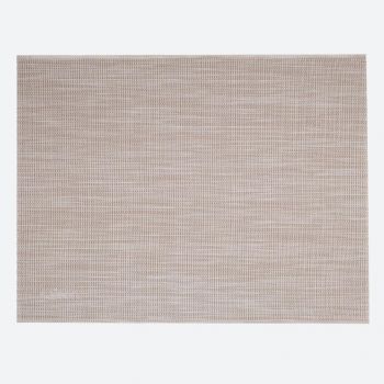 Saleen Uni fine woven plastic placemat beige and white 32x42cm