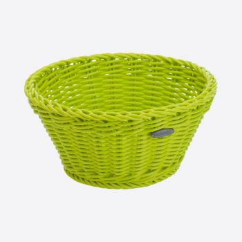 Saleen round woven plastic basket lime Ø 18cm H 10cm