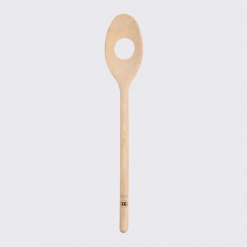 T&G Woodware beech spoon with hole 30cm