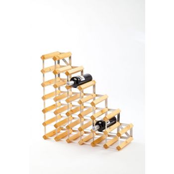 Traditional Wine Rack Co. Stairs light oak wine rack for under stairs 61.2x22.8x61.2cm