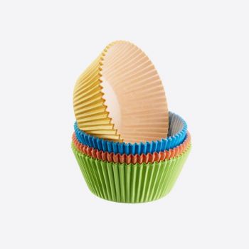 Westmark set of 80 paper muffin baking cups yellow; green; red and orange ø 5cm H 3.2cm