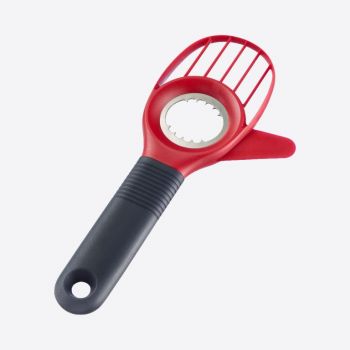 Westmark Hello 3-in-1 plastic avocado slicer red and black 21.5x9.7x1.5cm