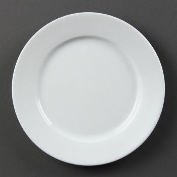 Olympia Whiteware borden met brede rand 20.2cm