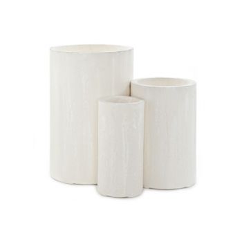 Cosy & Trendy Set3 Cylinder Vase Antik White Round 40x