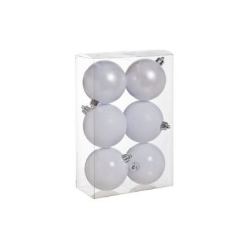 Cosy @ Home Ball Plastik Set6 Weiss D8cm