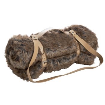 Cosy @ Home Blanket Brown Fur 130x160cm W Belt