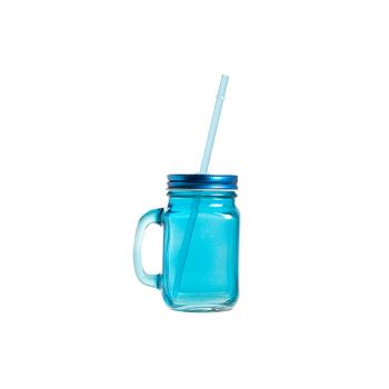 Cosy & Trendy S4 Glass Jar 450ml Lid And Straw