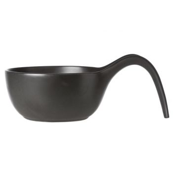 Cosy & Trendy Black Bowl D15-24.5xh9cm Spoon Shape