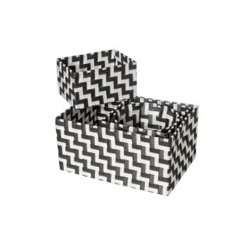 Cosy & Trendy Expert Basket Black-white Set4 Nylon 34.