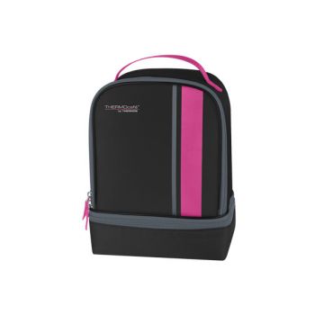 Thermos Neo Dual Compartm Lunch Kit Black-pink