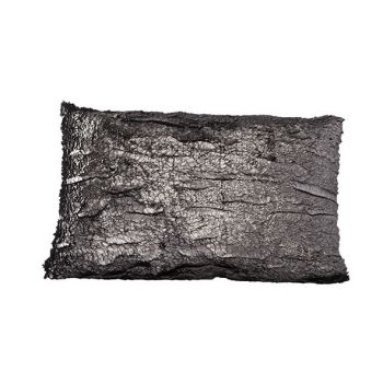 Cosy @ Home Cushion Silver Black Fur Velvet 30x50cm