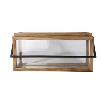 Cosy @ Home Lantern In Glass Holz 49x16x23cm