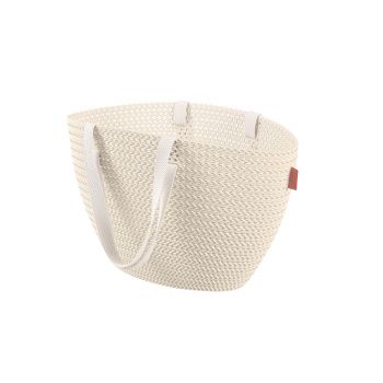 Curver Knit Emily Shopping Basket Oasis White