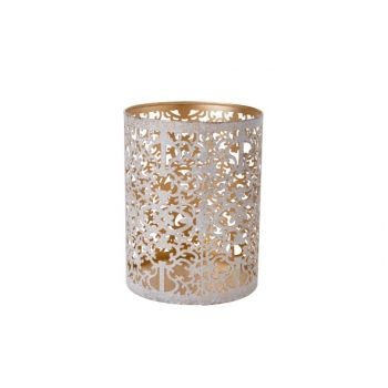 Cosy @ Home Candle Holder D13xh10cm Gold White Wash