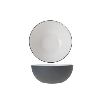 Cosy & Trendy Alu Bowl 20xh9cm  White Enamel Grey