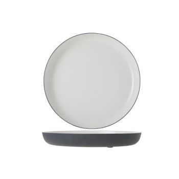 Cosy & Trendy Plate Alu 29cm White Enamel Grey Grahit