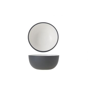 Cosy & Trendy Alu Bowl 9xh4.5cm  White Enamel Grey