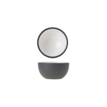 Cosy & Trendy Alu Bowl 6.5xh3.5cm  White Enamel Grey