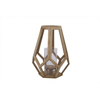 Cosy @ Home Wind-licht Geometric Holz 27x27x33.5cm