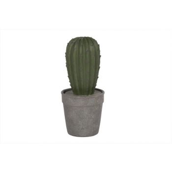 Cosy @ Home Green Cactus In Gray Pot D12xh26cm