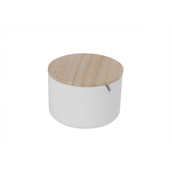 Cosy @ Home Jewel-box Holz Modern Weiss 13x13x9cm