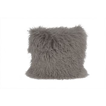Cosy @ Home Cushion Fur Lamb L.gray 40x40cm