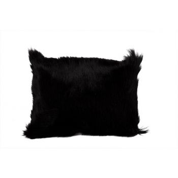 Cosy @ Home Cushion Goat Fur Black 30x40cm