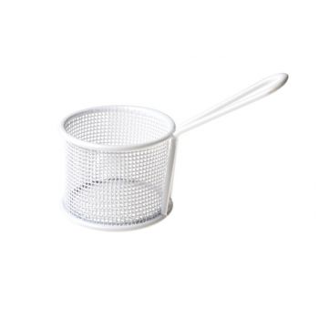 Cosy & Trendy Fry Basket White Plated 9.5xh7.2cm