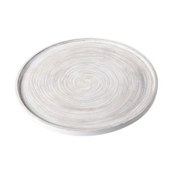 Cosy @ Home Plate Weiss Rund Holz D39cm