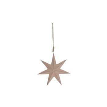 Cosy @ Home Wooden Star Hanger  Rosa Holz  21x21cm