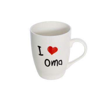Cosy & Trendy Mug 'i Love Oma' D8.3xh10.5cm 36cl
