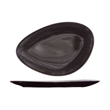 Cosy & Trendy For Professionals Black Granite Teller Flach 21x14cm