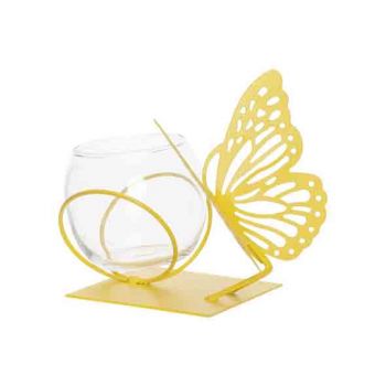 Cosy @ Home Teelichthalter Butterfly 1x Glass Cup D8
