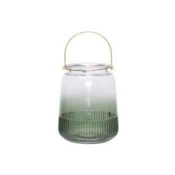 Cosy @ Home Laterne Grun D19xh24cm Glas