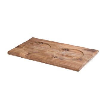 Cosy & Trendy Servingplate Natural Holz 40x23xh1cm