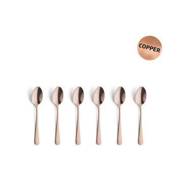 Amefa Retail Vintage Set 6 Mocca Spoons  Copper