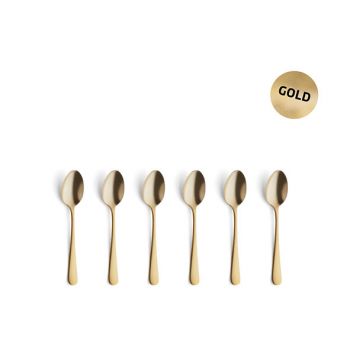 Amefa Retail Vintage Set 6 Mocca Spoons  Gold