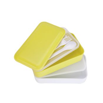 Cosy & Trendy Lunchbox 2pcs W. Strap Grey 2 Types 2x600ml