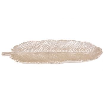 Cosy @ Home Schale Feather Champagne 20x7,5xh1cm Pol