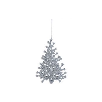 Cosy @ Home Aufhanger Weihnachtsbaum Glitter Weiss 1