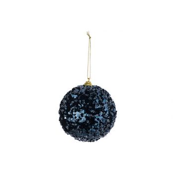 Cosy @ Home Weihnachtskugel Pearls Dunkel Blau D10cm