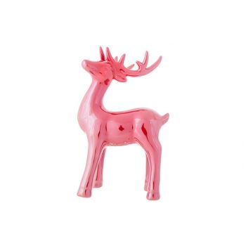 Cosy @ Home Hirsch Antlers Rot 14,2x12,2xh23,2cm Ker
