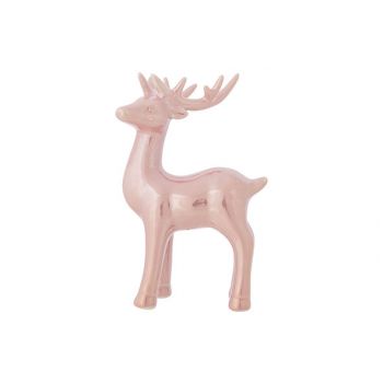 Cosy @ Home Hirsch Antlers Rosa 10,5x9,3xh16,9cm Ker