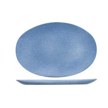 Cosy & Trendy Sajet Blue Teller Flach 35x24cm Oval
