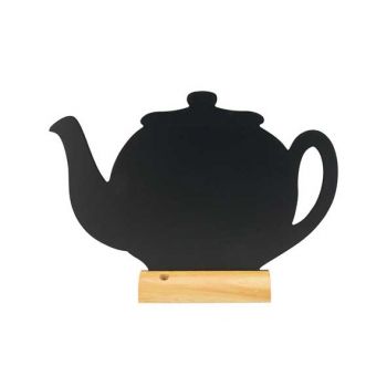 Securit Silhouet Table Chalkboard Teapot Black