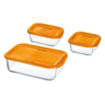 Luminarc Keep 'n Box Dose Set 3 Orange